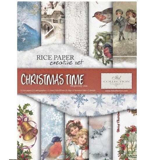 RS015 - Bloc hartie de orez A4 - Christmas time - ITD