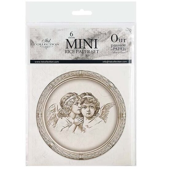 RSM059 - Set 6 hartii de orez mini - 14.8 x14.8 cm - ITD