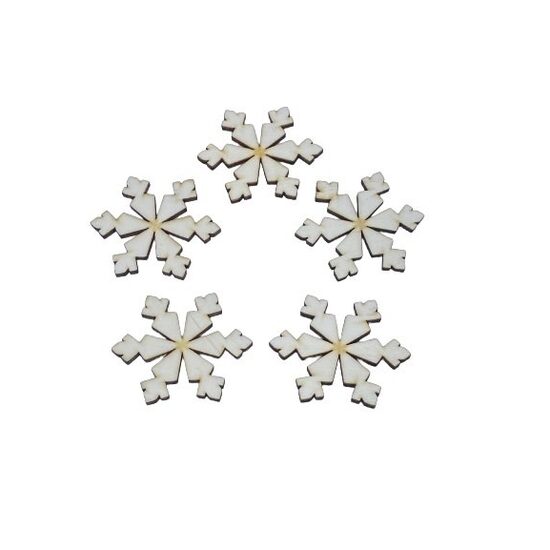 Set 5 figurine lemn - fulg 2 - C-ART