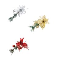Decoratiune Craciun - Crenguta pin,craciunita, para, fluture - DECO