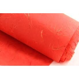 204719024 Hartie 50x70 - rosie de matase cu firicele aurii - Heyda