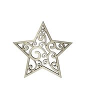 Figurina decorativa lemn - stea - C-ART