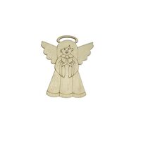 Figurina lemn - ingeras gravat - C-ART