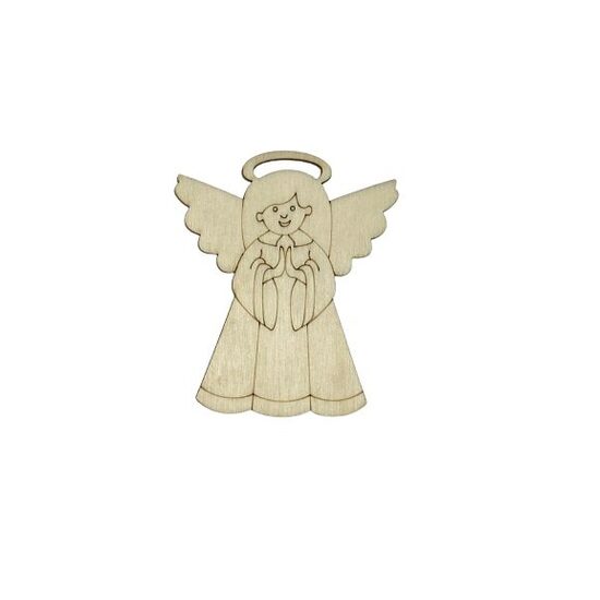 Figurina lemn - ingeras gravat - C-ART