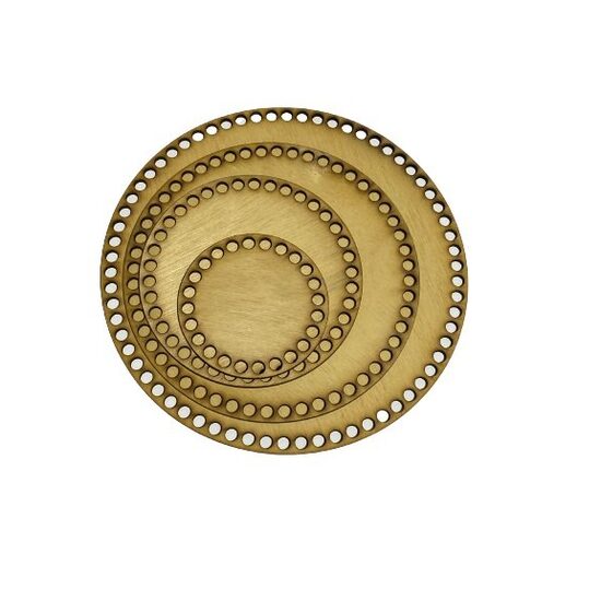Baza lemn pt cosuri crosetate - rotunda - C-ART