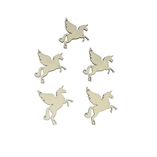 Set 5 figurine lemn - unicorn - C-ART