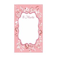 Set 50 cartonase martisor - roz cu flori M1 - LIBR