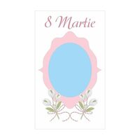 Set 50 cartonase martisor - Rama cu ghiocei M9 - LIBR