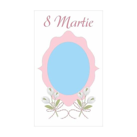 Set 50 cartonase martisor - Rama cu ghiocei M9 - LIBR