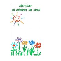 AT13 - Set 10 cartonase martisor - Soare/flori - 5 x 8.5 cm - DRG-T