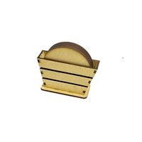 Suport pentru pahare cu 6 suporturi -  10x10 - Cedru - C-ART