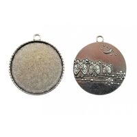 380644 Pandantiv din metal antichizat cu agatatoare - ANT-CH