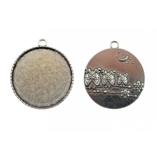 380644 Pandantiv din metal antichizat cu agatatoare - ANT-CH