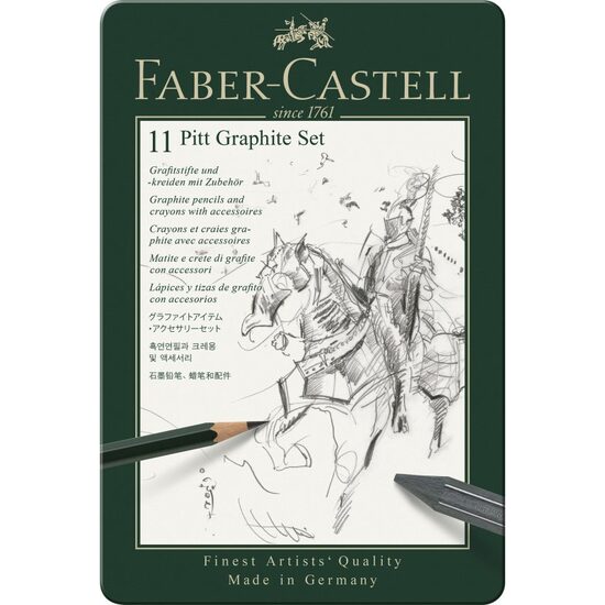 FC112972 Set PITT MONOCHROME grafit 11 buc/set - FABER-CASTELL