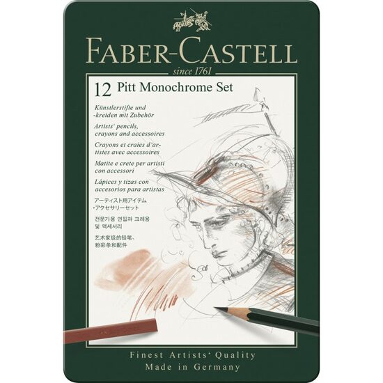 FC112975 Set PITT MONOCHROME 12 buc/ set - FABER-CASTELL