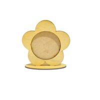 Stand cu poza - Floare - 15x15 - loc pt poza 8cm - Cedru + HDF - C-ART