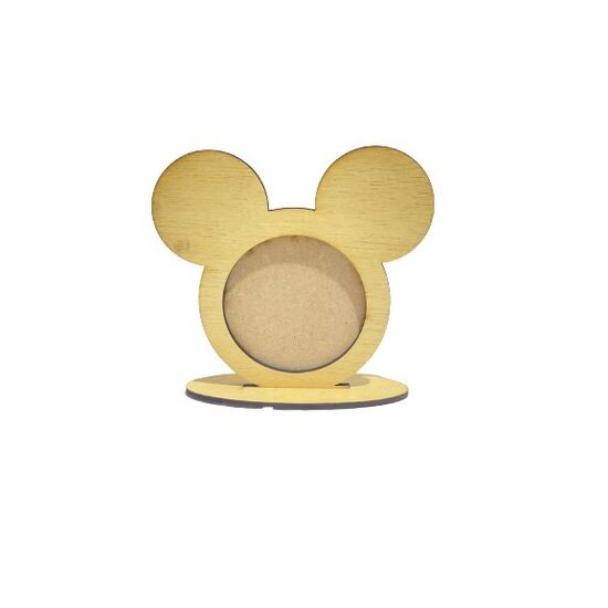 Stand cu poza - Micky Maus - 15x15 - loc pt poza 8cm - Cedru+HDF - C-ART