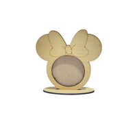 Stand cu poza - Minnie Maus - 15 x 15 - loc pt poza 8cm - Cedru + HDF - C-ART