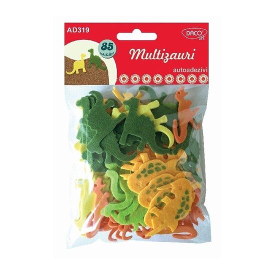 AD319 - Set 85 figurine fetru/fetru - Multizauri - DACO