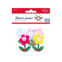 AD413 - Set 6 figurine fetru - flower power - DACO