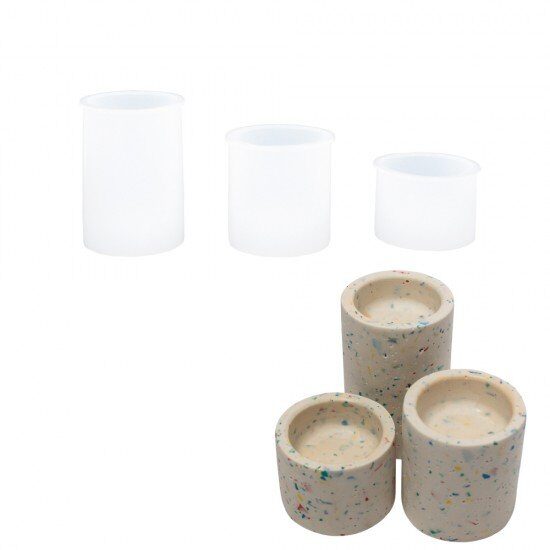 0114 - Mulaj pentru 3 forme de lumanare - 4 x 5.8 x 7.8cm - Unicraft