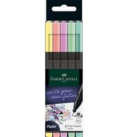 151602 Set 5 buc liner 0.4mm diferite culori - Pastel - Faber Castell