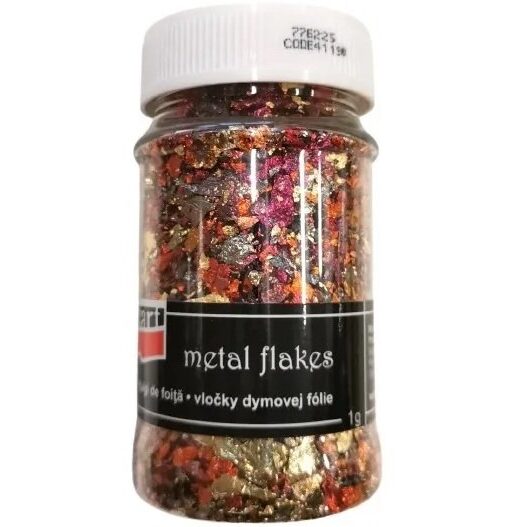 41190 Fulgi foita imitatie M12, gold-purple-red - 1g - Pentart