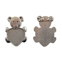 380690 Pandantiv tip brosa din metal antichizat - ANT-CH