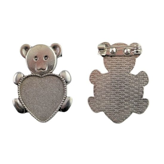 380690 Pandantiv tip brosa din metal antichizat - ANT-CH