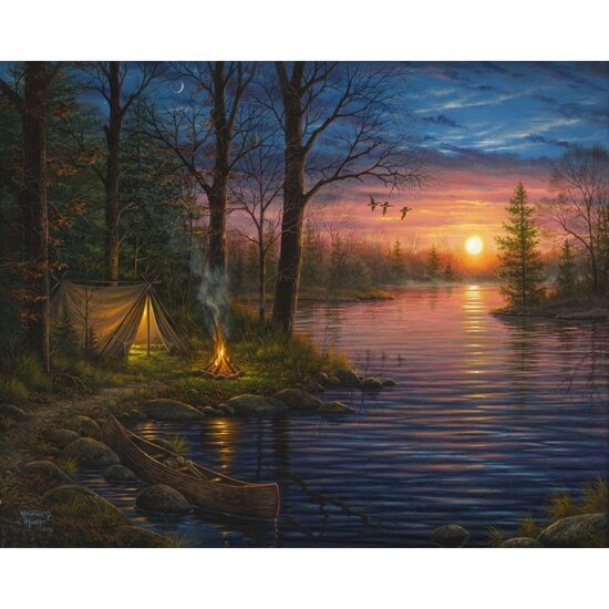 LICHIDARE STOC - FA10019-Y Set pictura pe numere Camping and Lake - F-ART