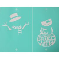 41086 Sablon autoadeziv din matase plasticata, snowman - Pentart