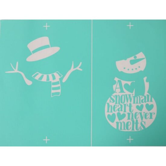 41086 Sablon autoadeziv din matase plasticata, snowman - Pentart