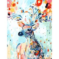 LICHIDARE STOC - PN137-Y Set pictura pe numere Colorful Deer Watercolor - F-ART