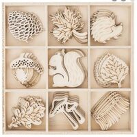 DPDN-125 - Set 45 figurine lemn - elemente de toamna - Dp Craft