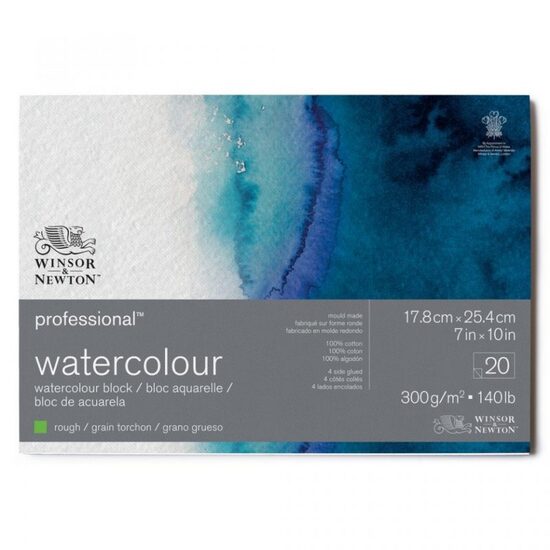 Bloc profesional 20 coli pentru acuarela, 300gr , 100% bumbac - Winsor & Newton