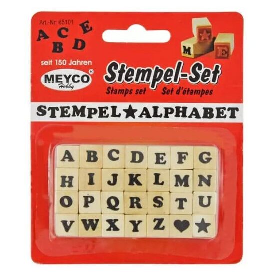 65101 - Set 28 stampile - alfabet - Meyco