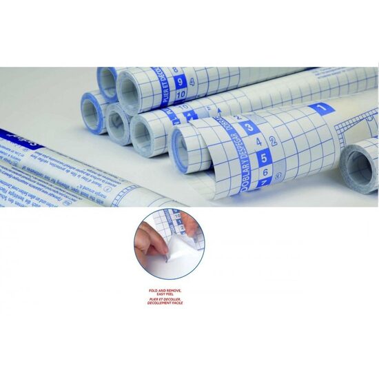 01122 Coperta transparenta din polipropilena autoadeziva pentru infoliat cartile 0.50 x 3 m - SADIPAL