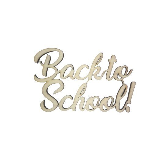 Decoratiune lemn Back to school - C-ART