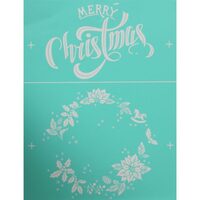 41078 Sablon autoadeziv din matase plasticata, Christmas wreath - Pentart