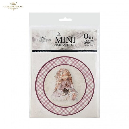 RSM048 - Set 6 hartii de orez mini - 14.8 x 14.8 cm - ITD