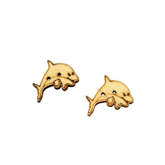 363076 Set 10 nasturi lemn, delfini - ANT-CH