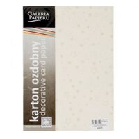 204319 Set 20 buc cartoane decorative A4 220 gr stars light gold - Galeria Papieru