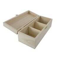 355934 - Cutie lemn dreptunghiulara cu 3 compartimente - ANT-CH