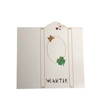 Set 10 cutiute martisor - trifoi/fluture - GLD-A