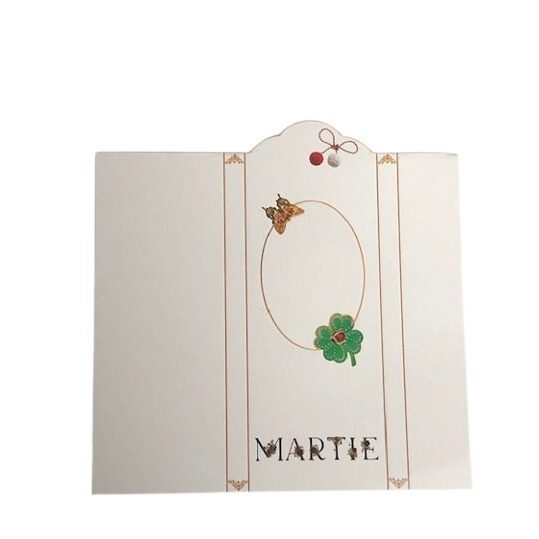 Set 10 cutiute martisor - trifoi/fluture - GLD-A