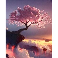 LICHIDARE STOC - PN1453-Y Set pictura pe numere Pink Tree - F-ART