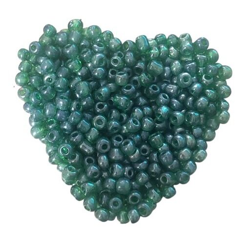 3059B Margele nisip 4mm , 200gr - verde translucent deschis
