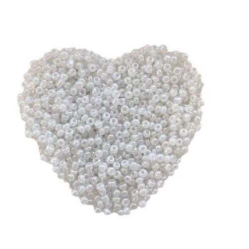 3093B Margele nisip 2mm , 200gr - alb sidefat