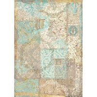 DFSA4572 A4 Rice paper packed - Sleeping Beauty texture gold