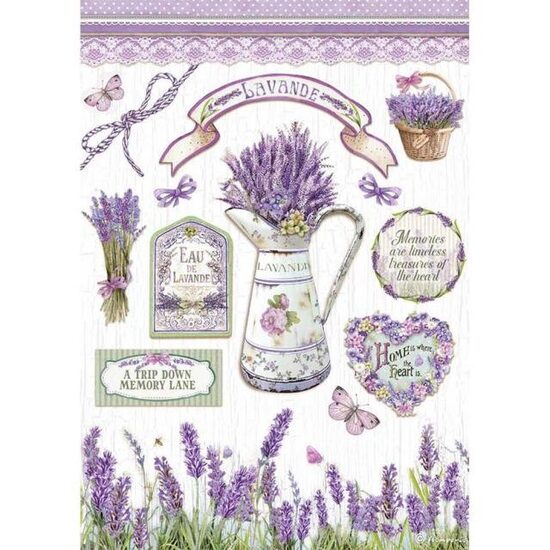 DFSA4622 A4 Rice paper packed - Provence elements